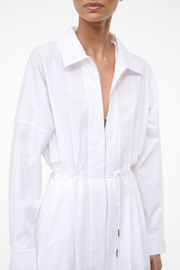 Staud CHI MIDI DRESS WHITE