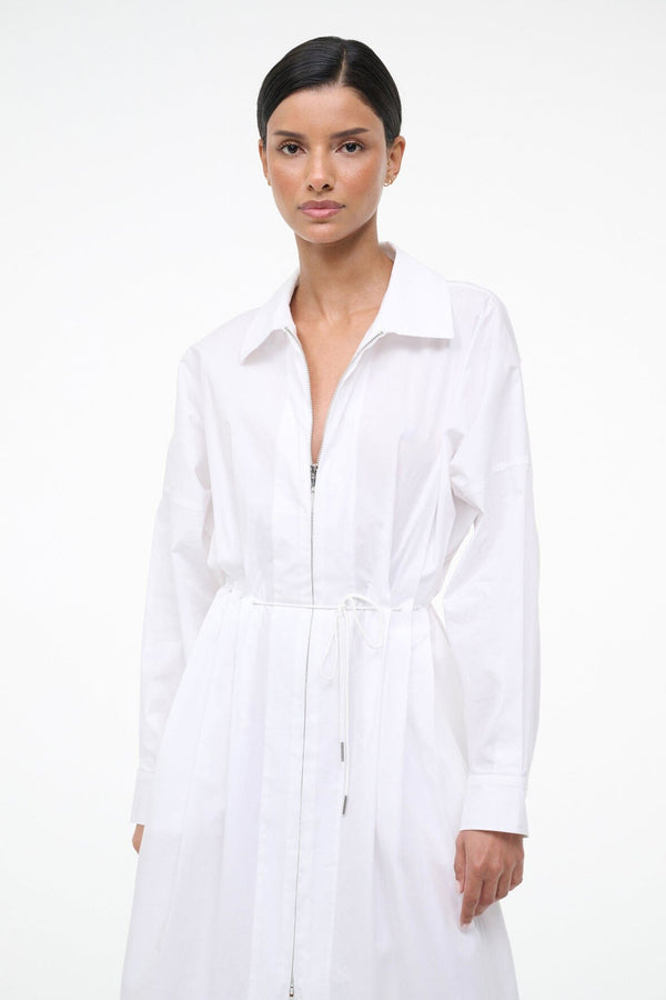 Staud CHI MIDI DRESS WHITE