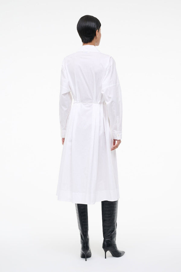 Staud CHI MIDI DRESS WHITE