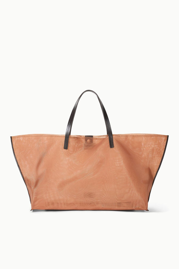 staud CHRISTOS LARGE MESH TOTE CAMEL