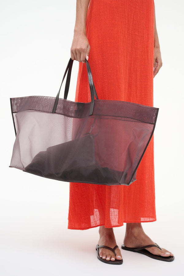 Staud CHRISTOS LARGE MESH TOTE ESPRESSO