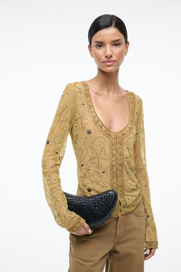 Staud CRESCENT CLUTCH BLACK