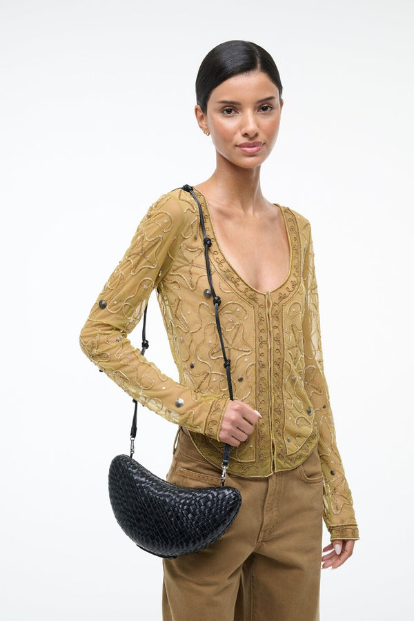 Staud CRESCENT CLUTCH BLACK