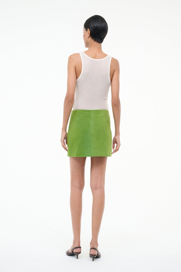 Staud CREST SKIRT LEAF SUEDE