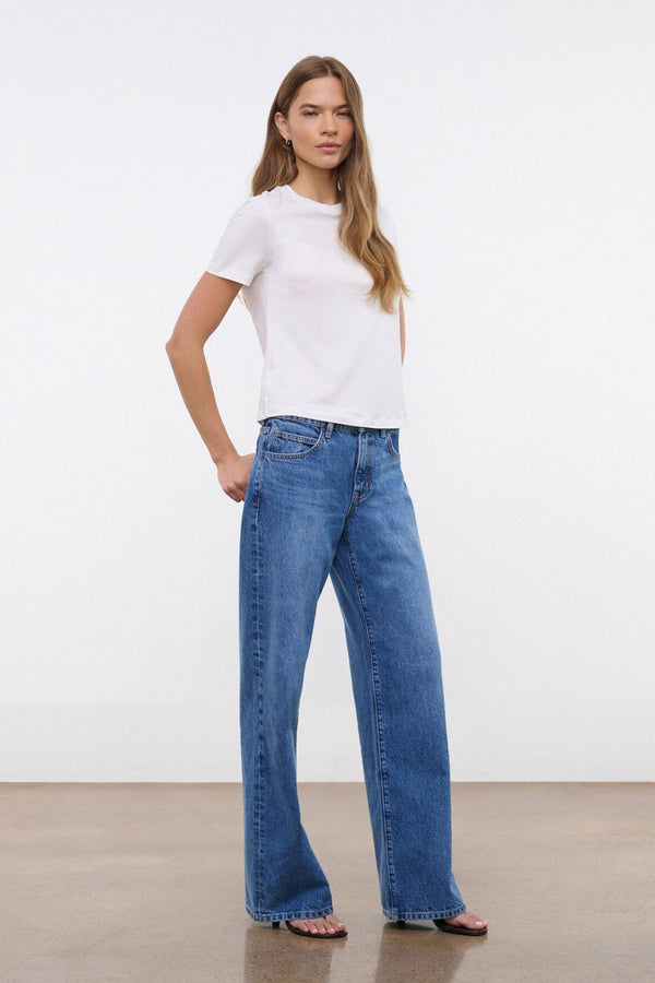 Staud CREW NECK T SHIRT WHITE