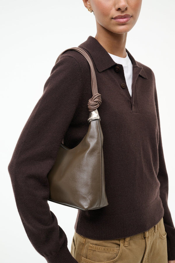 Staud CUFF SHOULDER BAG TRUFFLE