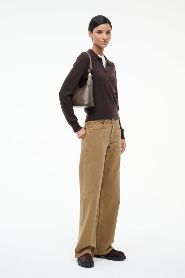 Staud CUFF SHOULDER BAG TRUFFLE