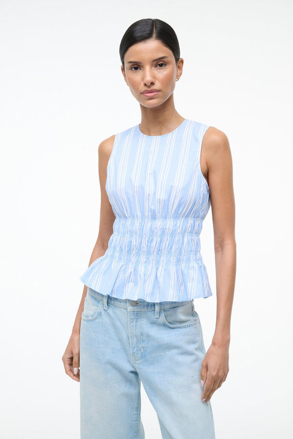 Staud CULVER TOP VENTURA STRIPE