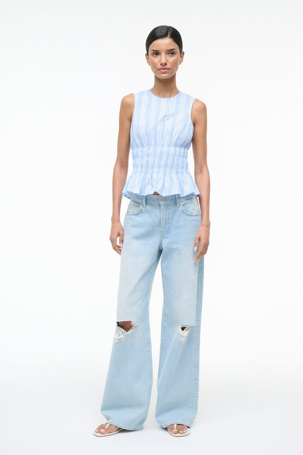 Staud CULVER TOP VENTURA STRIPE