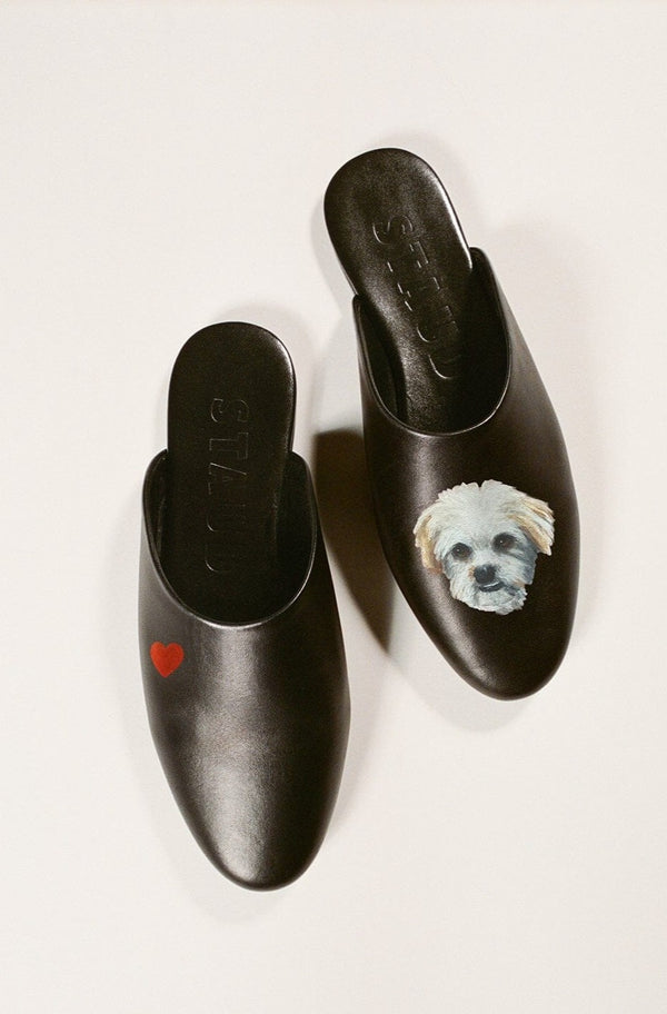 staud CUSTOM ABBY SLIPPER BLACK