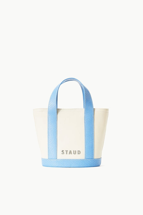 Staud CUSTOM ALLORA MINI TOTE CREAM STAUD BLUE