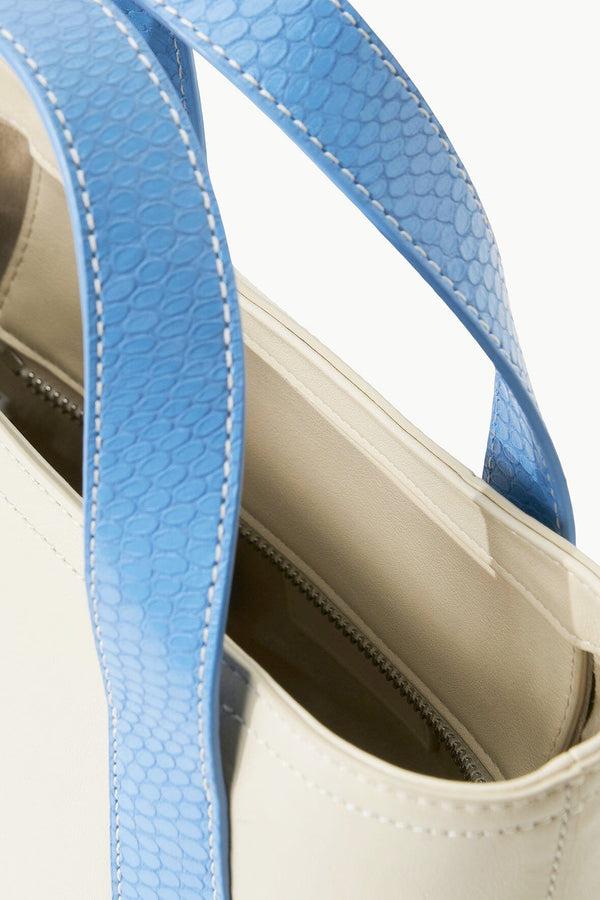 Staud CUSTOM ALLORA MINI TOTE CREAM STAUD BLUE