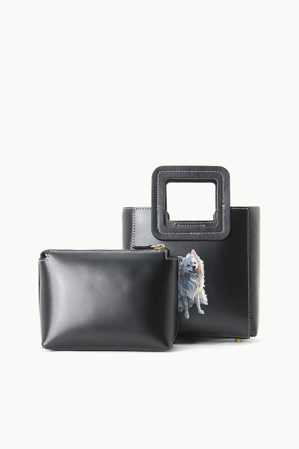 Staud CUSTOM MINI SHIRLEY LEATHER BAG BLACK