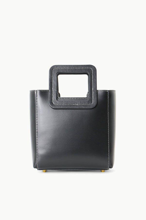 Staud CUSTOM MINI SHIRLEY LEATHER BAG BLACK