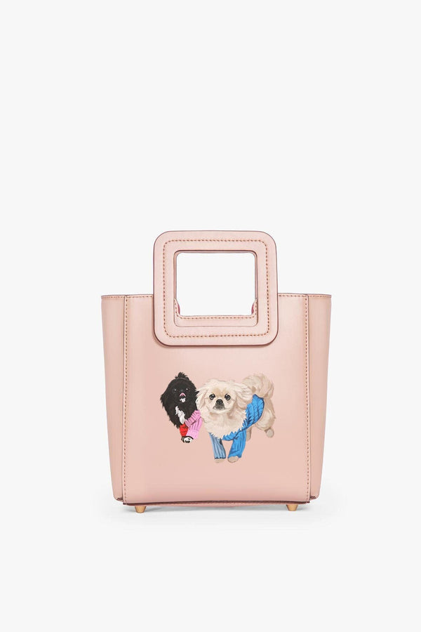 Staud CUSTOM MINI SHIRLEY LEATHER BAG BLUSH