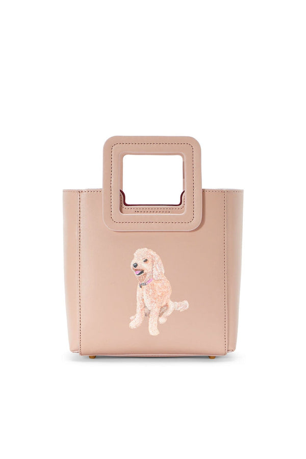 Staud CUSTOM MINI SHIRLEY LEATHER BAG BLUSH