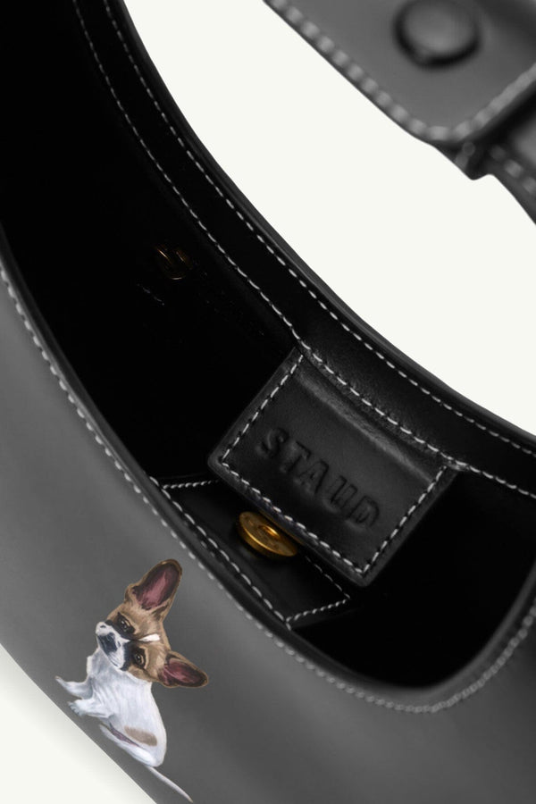 Staud CUSTOM MOON BAG BLACK