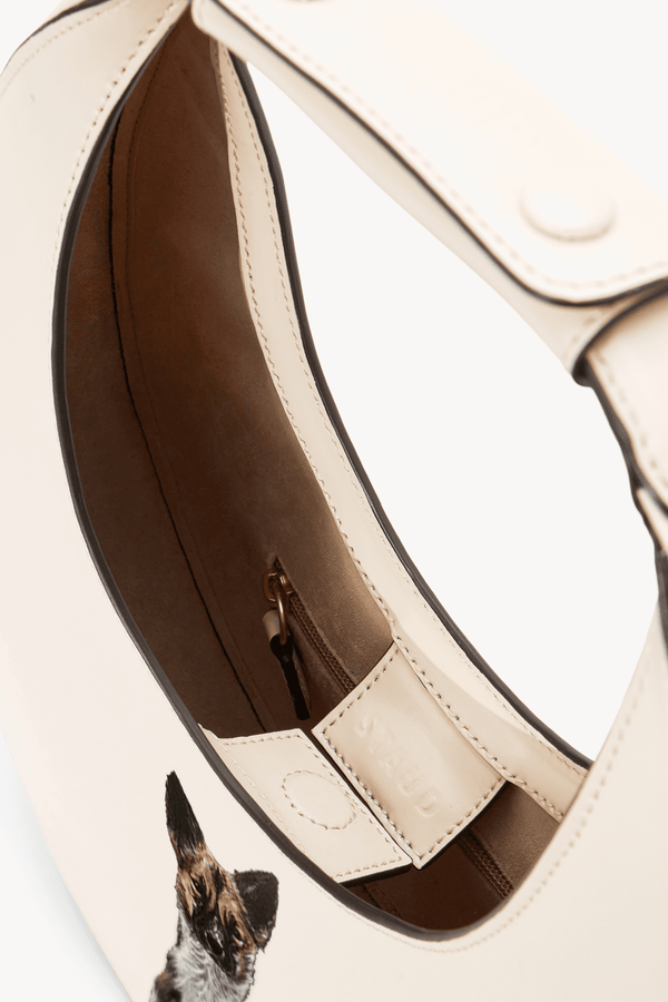 Staud CUSTOM MOON BAG CREAM