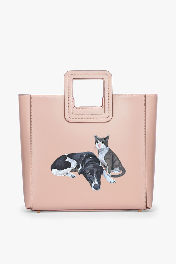 Staud CUSTOM SHIRLEY LEATHER BAG BLUSH