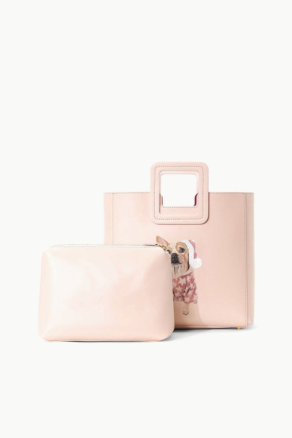 Staud CUSTOM SHIRLEY LEATHER BAG BLUSH