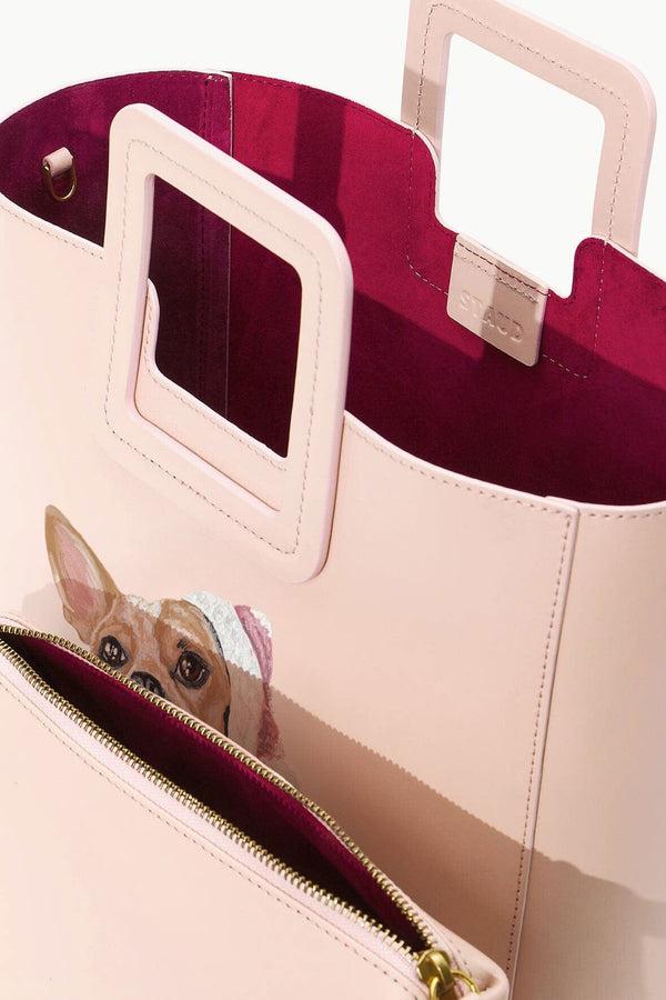 Staud CUSTOM SHIRLEY LEATHER BAG BLUSH