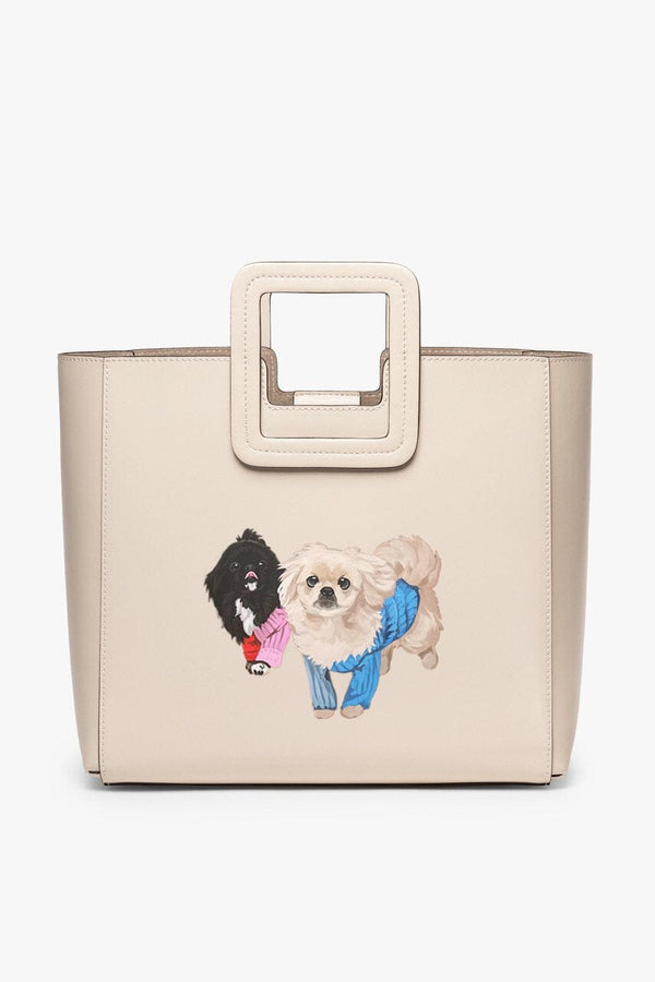 Staud CUSTOM SHIRLEY LEATHER BAG CREAM