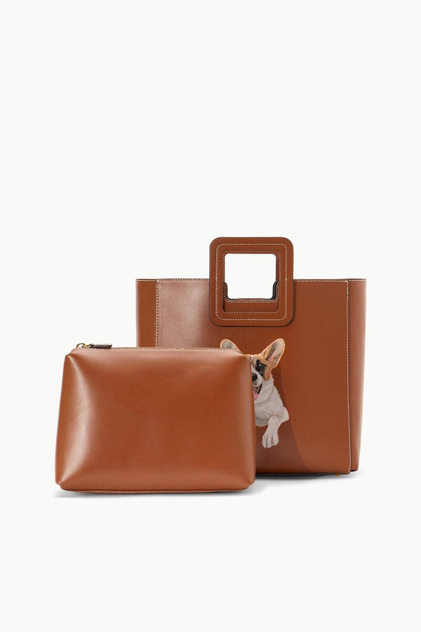 Staud CUSTOM SHIRLEY LEATHER BAG TAN
