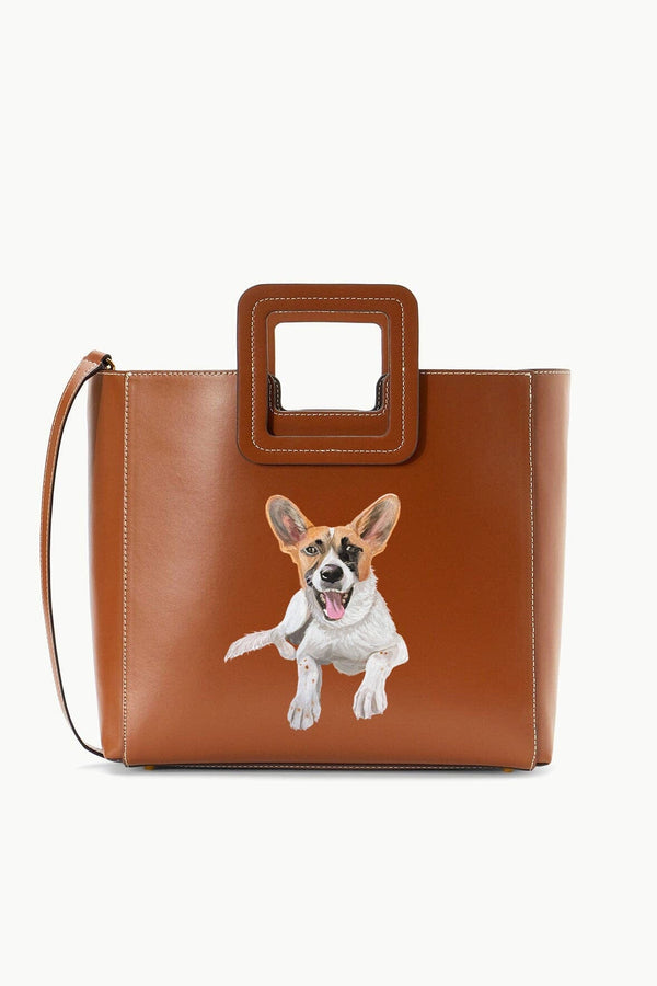 staud CUSTOM SHIRLEY LEATHER BAG TAN