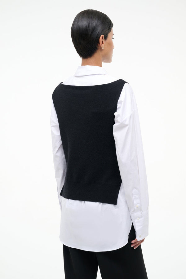 Staud DAMIAN TOP BLACK WHITE