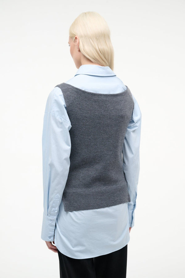 Staud DAMIAN TOP CHARCOAL GLACIER