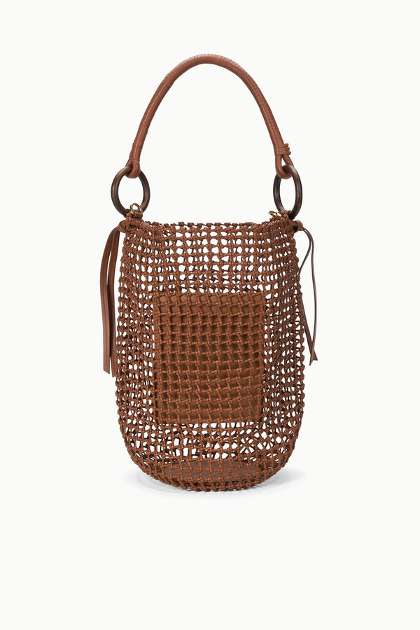 Staud DEL MAR BUCKET BAG TAN WOVEN