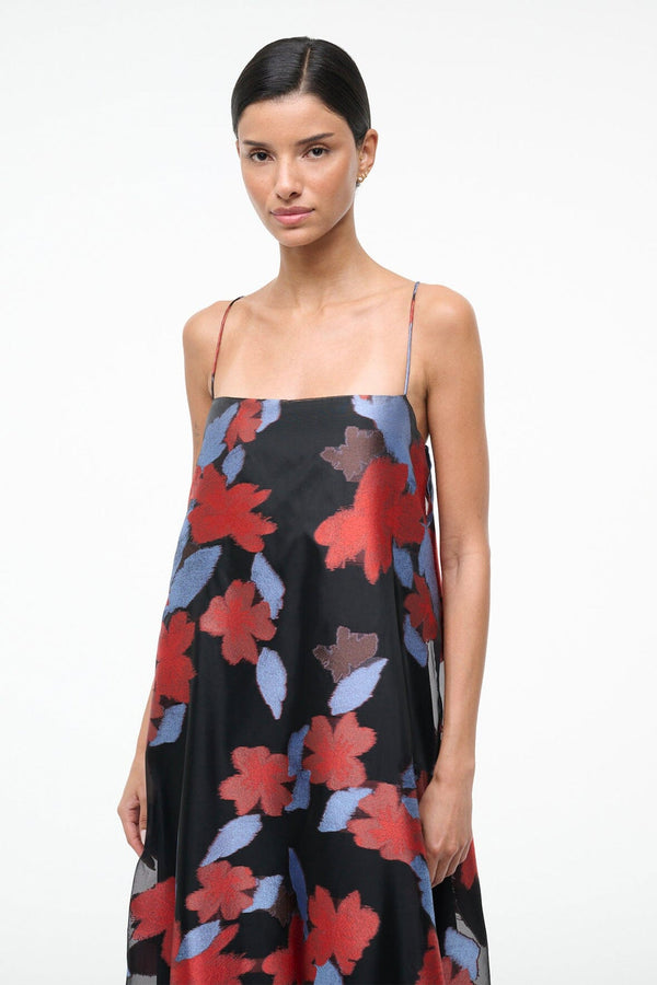 Staud DELFINA DRESS NIGHT GARDEN