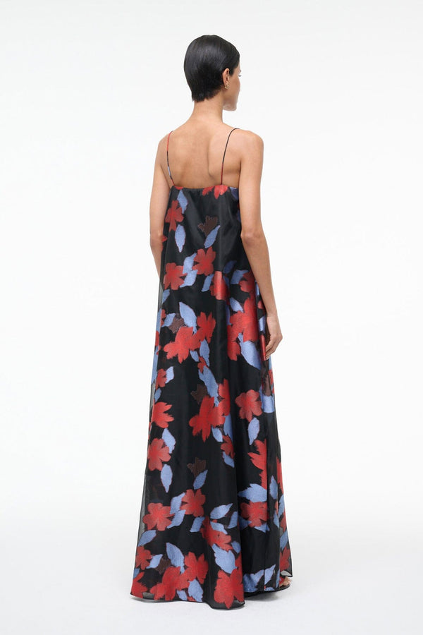 Staud DELFINA DRESS NIGHT GARDEN