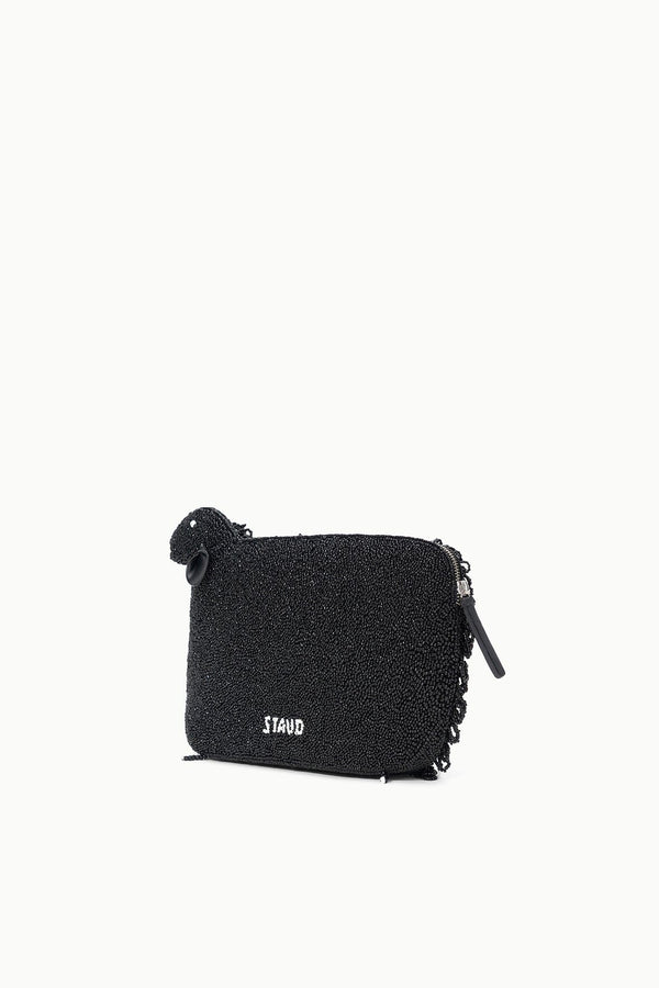 Staud DOLLY BEADED CLUTCH BLACK