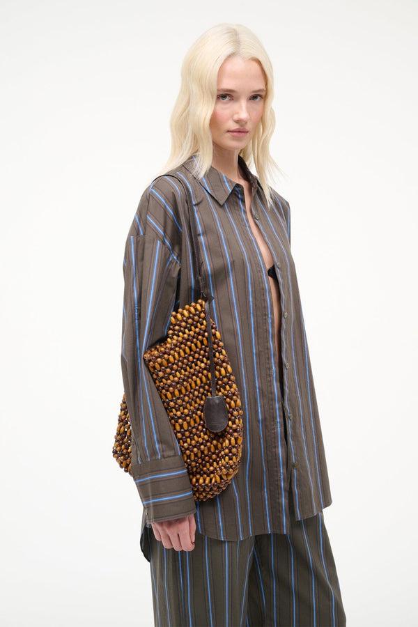 Staud DRIFT SHOULDER BAG MULTI WOOD BEADS