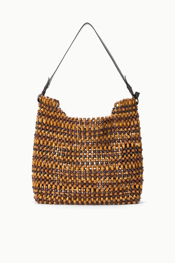 Staud DRIFT SHOULDER BAG MULTI WOOD BEADS