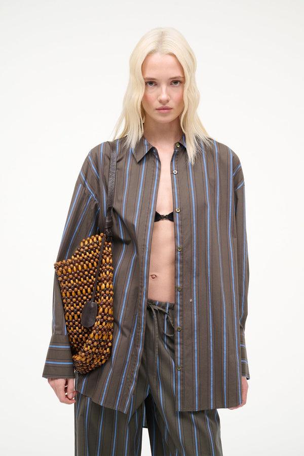 Staud DRIFT SHOULDER BAG MULTI WOOD BEADS