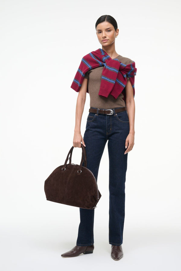 Staud EASY CASHMERE TEE TRUFFLE