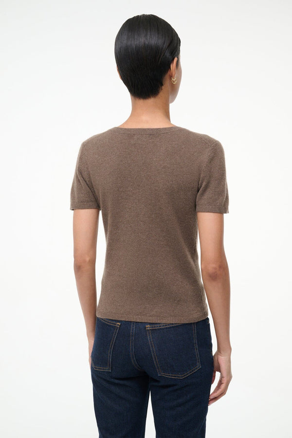 Staud EASY CASHMERE TEE TRUFFLE