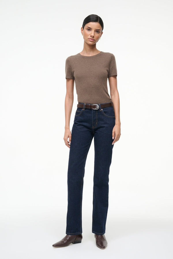 Staud EASY CASHMERE TEE TRUFFLE