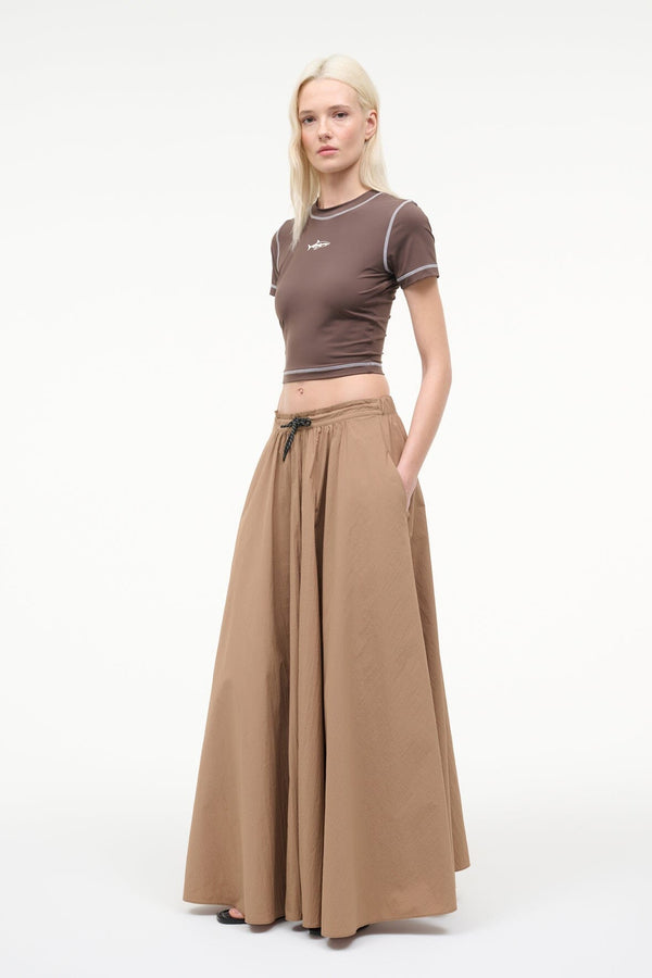 Staud EDEN MAXI SKIRT DESERT