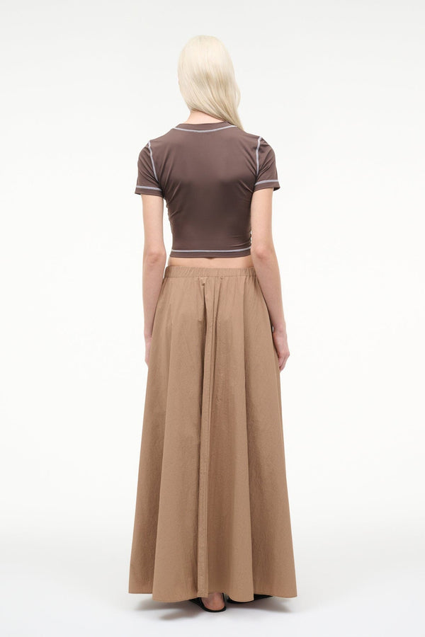 Staud EDEN MAXI SKIRT DESERT