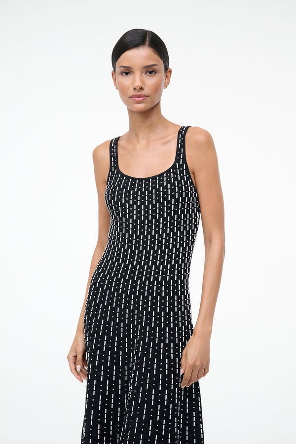 Staud ELLISON DRESS BLACK GEO