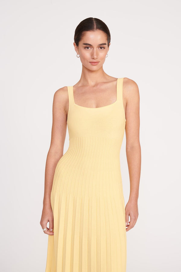 Staud ELLISON DRESS LEMON DROP