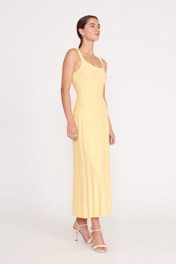 Staud ELLISON DRESS LEMON DROP
