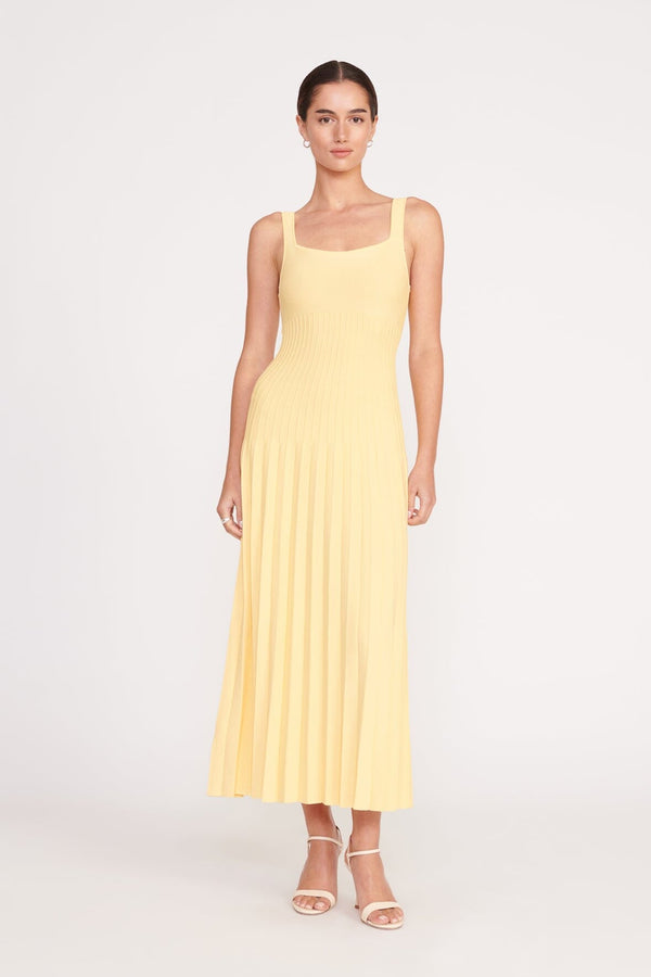 staud ELLISON DRESS LEMON DROP