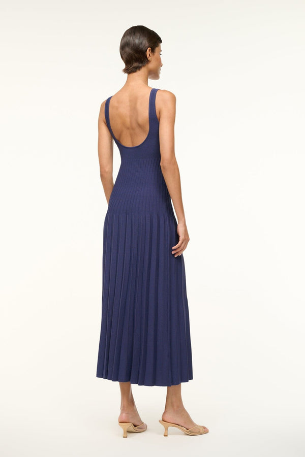 Staud ELLISON DRESS NAVY