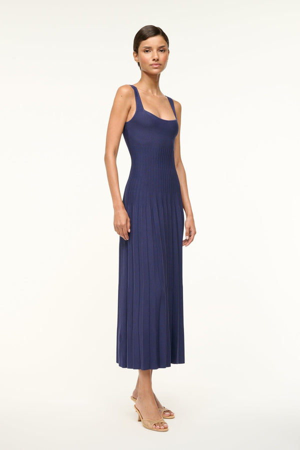 Staud ELLISON DRESS NAVY