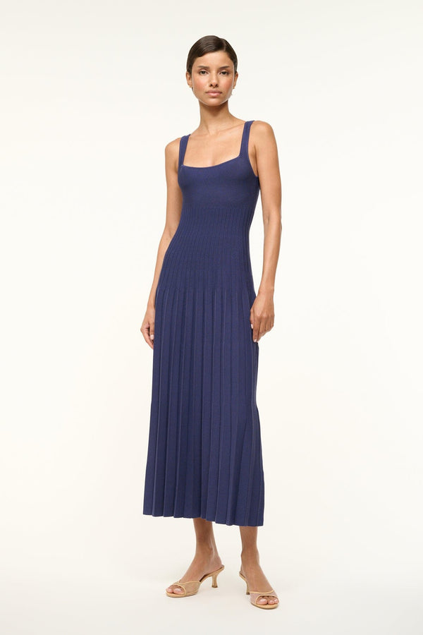 staud ELLISON DRESS NAVY