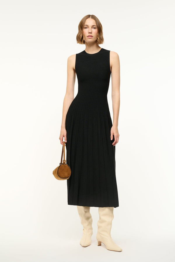 staud ELYSE DRESS BLACK